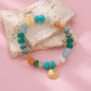 Earth Tone Beaded Shell Bracelet | 80B1698: Gold