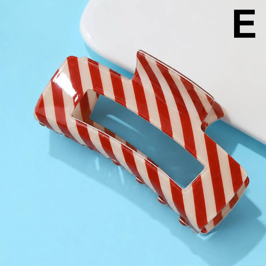 Holiday & Christmas Tree Stripe Hair Claw Clips | 40H1125: F