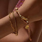 18K STAINLESS STEEL CORDED CHARM BRACELET | 40B5191: LIME