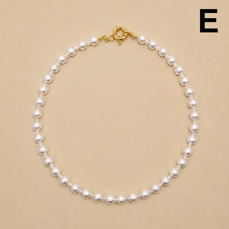 Natural Stone Semi-Precious Glass Mixed Necklace | 40NK9659: A