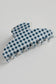 JUMBO STRIPE PLAID OVAL HAIR CLAW CLIPS | 40H1020: STRIPE BROWN