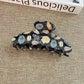Jumbo Floral Seashell Hair Claw Clips | 40H1123: Black
