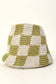Chunky Crochet Checkered Bucket Hat: BK