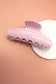 JUMBO STRIPE PLAID OVAL HAIR CLAW CLIPS | 40H1020: STRIPE PINK