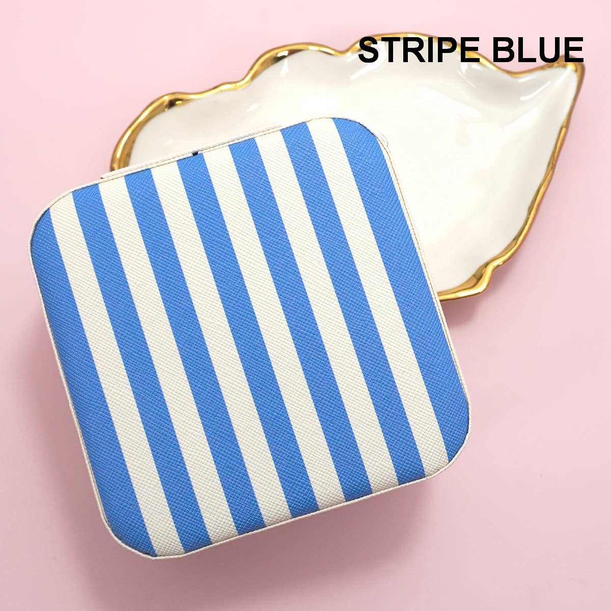 DESIGNED JEWELRY ORGANIZER TRAVEL BOX CASE | 40P566: FLOWER D OFF WHITE