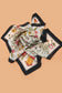 LARGE FLORAL PRINT BANDANA SCARF | 40SC655: NAVY