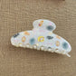 Jumbo Floral Seashell Hair Claw Clips | 40H1123: Black