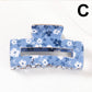 JUMBO FLORAL RECTANGLE HAIR CLAW CLIPS | 40H936: C