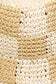 Straw Braided Checkered Bucket Hat: OR