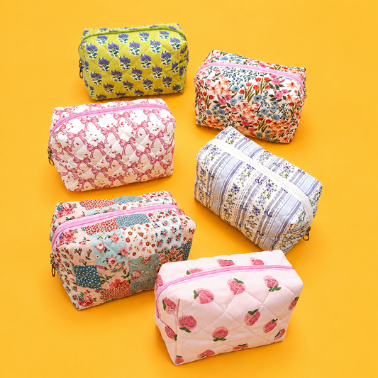 FLORAL TOILE PATTERN MAKEUP COSMETIC POUCH BAG | 40P562: G