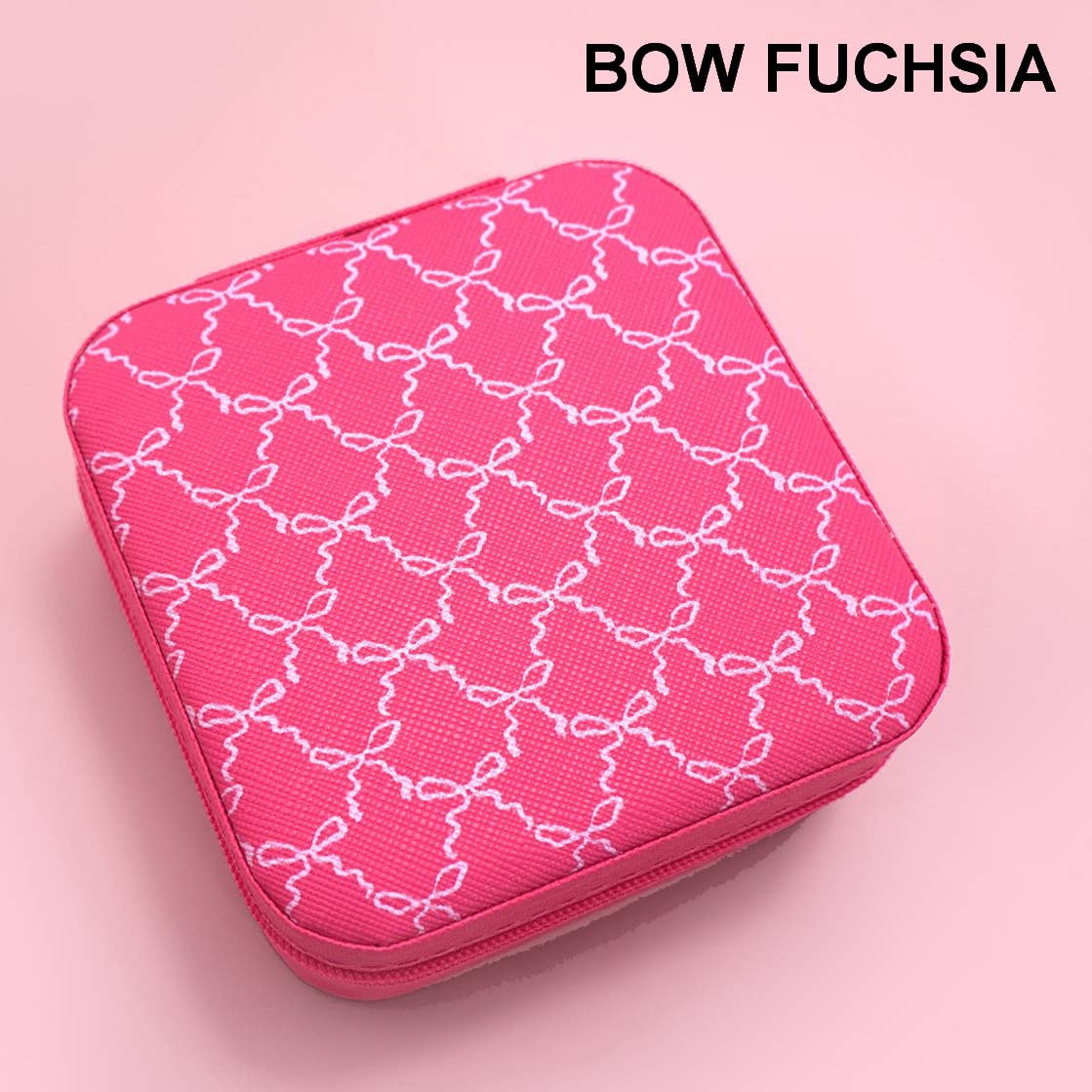 DESIGNED JEWELRY ORGANIZER TRAVEL BOX CASE | 40P566: FLOWER D OFF WHITE