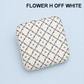 DESIGNED JEWELRY ORGANIZER TRAVEL BOX CASE | 40P566: FLOWER D OFF WHITE