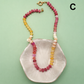 Natural Stone Semi-Precious Glass Mixed Necklace | 40NK9659: A