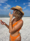 Alix bikini top in Clementine, LOKAL one/size swimwear, photo 4 of 4