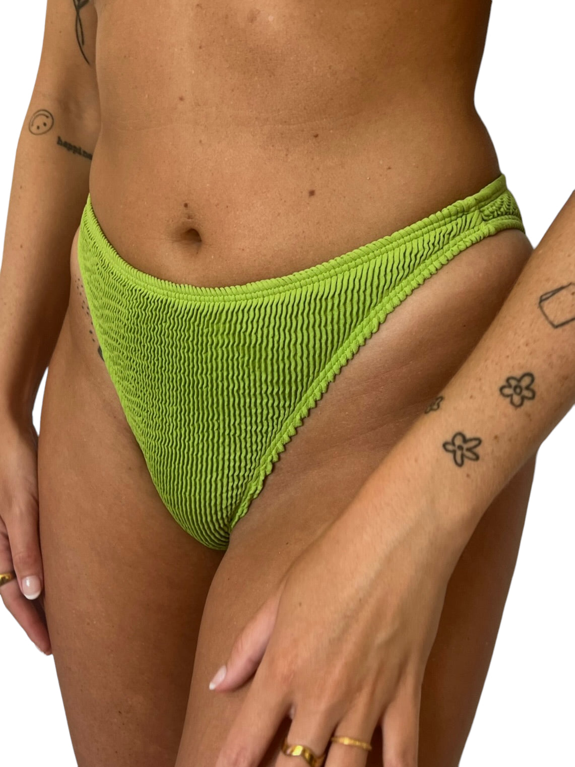 Becca bikini bottom in Avocolada, LOKAL one/size swimwear, photo 1 of 3