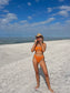Alix bikini top in Clementine, LOKAL one/size swimwear, photo 3 of 4