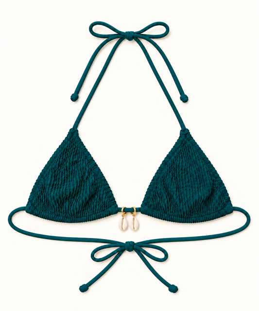 Jess Top in Mermaid, flat lay
