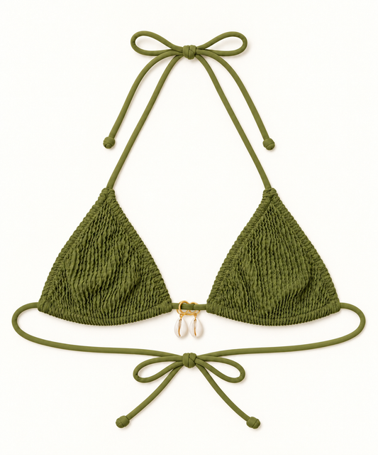 Jess Top in Seaweed, flat lay