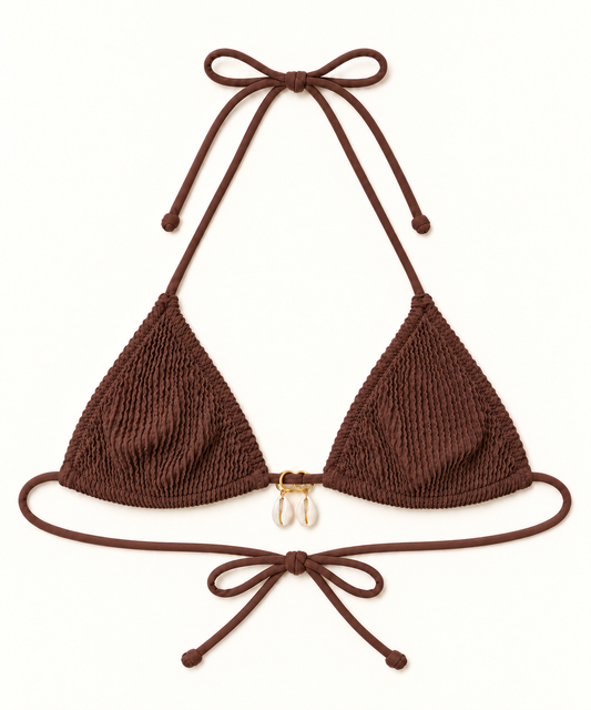 Jess Top in Coconut, flat lay