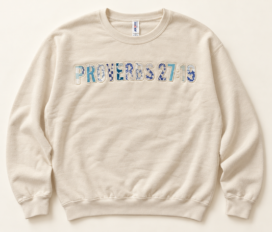 Proverbs 27:19 Crewneck sweatshirt by LOKAL, photo 1 of 2