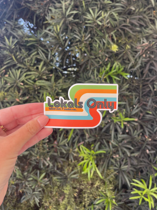 Retro Lokals Only Sticker